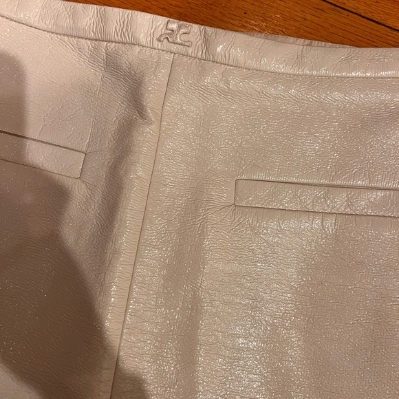 Courreges Cream micro Mini Skirt size 34 - Picture 3 of 5